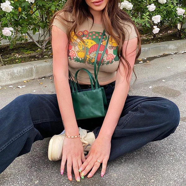 Boogzel Apparel Magic Mushrooms Crop Top FAIRY GRUNGE 3 Boogzel Apparel Magic Mushrooms Crop Top FAIRY GRUNGE
