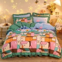 Boogzel Apparel Old Town Bedding Set 🏡 AESTHETIC BEDROOM