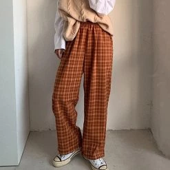 Boogzel Apparel Cozy Up Plaid Trousers