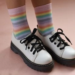 Boogzel Apparel Pastel Rainbow Socks SOFT GIRL OUTFITS