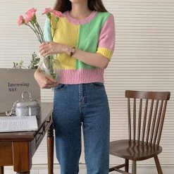 Boogzel Apparel SOFT GIRL OUTFITS Candy Fairy Pastel Knit Top