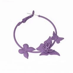 Boogzel Apparel Pastel Butterfly Hoop Earrings Y2K OUTFITS