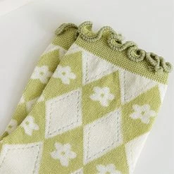 Boogzel Apparel Pastel Green Ruffle Socks