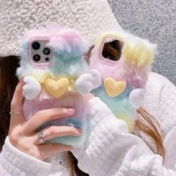 Boogzel Apparel Pastel Rainbow Fuzzy IPhone Case IPHONE CASES