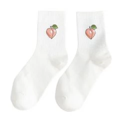 Boogzel Apparel Just Peachy Socks FRESH FRUITS