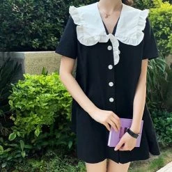 Boogzel Apparel SOFT GIRL OUTFITS Peter Pan Mini Dress