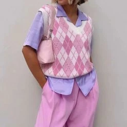 Boogzel Apparel Softie Heart Argyle Vest SOFT GIRL OUTFITS 5 Boogzel Apparel Softie Heart Argyle Vest SOFT GIRL OUTFITS