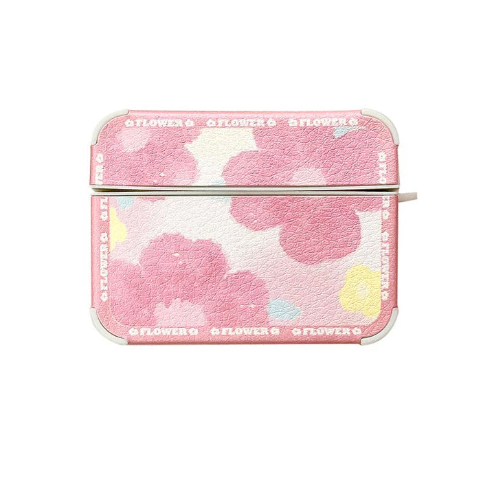 Boogzel Apparel Pink Floral Paint Airpods Case 2 Boogzel Apparel Pink Floral Paint Airpods Case