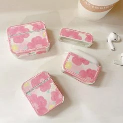 Boogzel Apparel Pink Floral Paint Airpods Case 7 Boogzel Apparel Pink Floral Paint Airpods Case