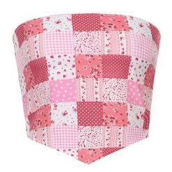 Boogzel Apparel Patchwork Scarf Tube Top