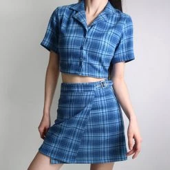 Boogzel Apparel GRUNGE CLOTHES Sweet Dress Code Plaid Skirt