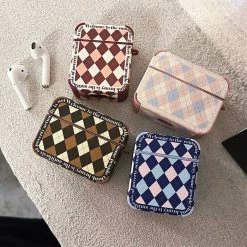 Boogzel Apparel IPHONE CASES Plaid Pattern AirPods Case