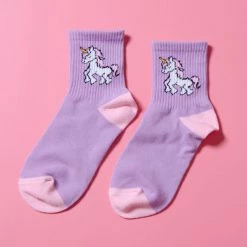 Boogzel Apparel Purple Unicorn Socks