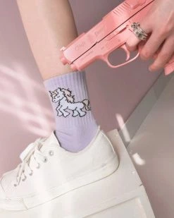 Boogzel Apparel Purple Unicorn Socks