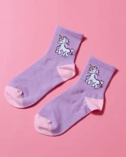 Boogzel Apparel Purple Unicorn Socks
