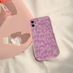 Boogzel Apparel Purple Leopard IPhone Case