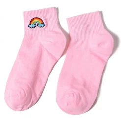 Boogzel Apparel Accessories Rainbow Embroidered Socks