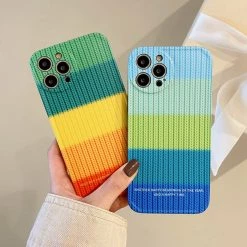 Boogzel Apparel Rainbow Crochet IPhone Case IPHONE CASES