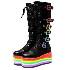 Boogzel Apparel OVER THE RAINBOW Rainbow High Boots