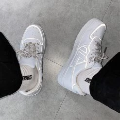 Boogzel Apparel E-girl Aesthetic Reflective Sneakers ⚡ GRUNGE CLOTHES