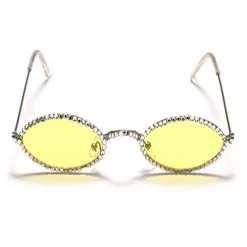 Boogzel Apparel Rhinestone Oval Glasses