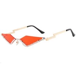 Boogzel Apparel Rhinestone Lightning Sunglasses