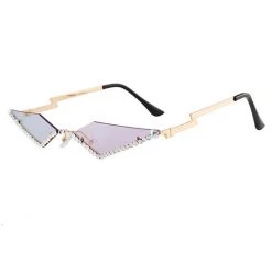 Boogzel Apparel Rhinestone Lightning Sunglasses