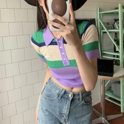 Boogzel Apparel Indie Aesthetic Ribbed Crop Top INDIE CLOTHES