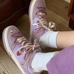 Boogzel Apparel Rose Embroidery Aesthetic Sneakers 🌹 SOFT GIRL OUTFITS