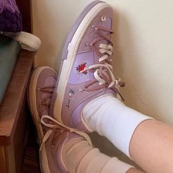 Boogzel Apparel Rose Embroidery Aesthetic Sneakers 🌹 SOFT GIRL OUTFITS