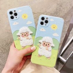 Boogzel Apparel Sheep Embroidery IPhone Case