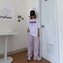 Boogzel Apparel Lavender Skater Girl Wide Jeans SOFT GIRL OUTFITS