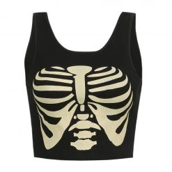 Boogzel Apparel Skeleton Print Tank Top GRUNGE CLOTHES