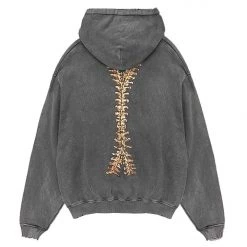 Boogzel Apparel GRUNGE CLOTHES Skeleton Zip Up Hoodie