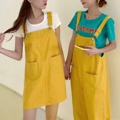 Boogzel Apparel After School Dungarees SOFT GIRL OUTFITS