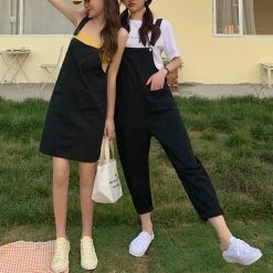 Boogzel Apparel After School Dungarees SOFT GIRL OUTFITS