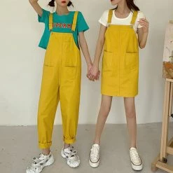 Boogzel Apparel After School Dungarees SOFT GIRL OUTFITS