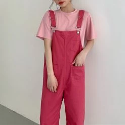 Boogzel Apparel After School Dungarees SOFT GIRL OUTFITS