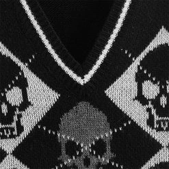 Boogzel Apparel Skull Argyle Vest 5 Boogzel Apparel Skull Argyle Vest