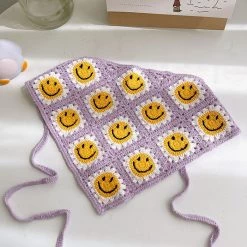 Boogzel Apparel Smiley Face Crochet Bandana