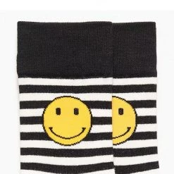 Boogzel Apparel Smiley Face Striped Socks