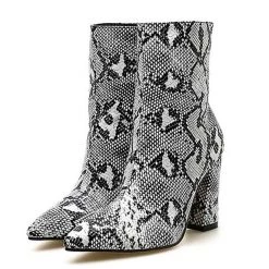 Boogzel Apparel Snakeskin Ankle Boots