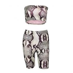 Boogzel Apparel Snakeskin Top & Shorts Co-Ord