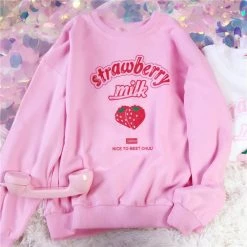 Boogzel Apparel FRESH FRUITS Strawberry Milk Sweatshirt