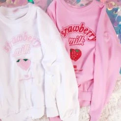 Boogzel Apparel FRESH FRUITS Strawberry Milk Sweatshirt