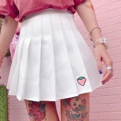 Boogzel Apparel Strawberry Mini Skirt FRESH FRUITS