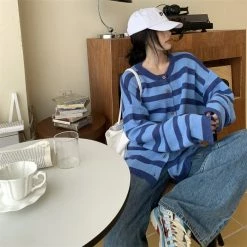 Boogzel Apparel Candy Crush Striped Cardigan SOFT GIRL OUTFITS