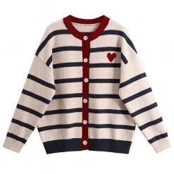 Boogzel Apparel Paris Striped Cardigan AESTHETIC CLOTHES