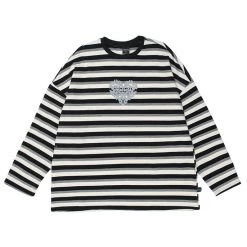 Boogzel Apparel Butterfly Striped Long Sleeve Tee GRUNGE CLOTHES