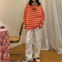 Boogzel Apparel Butterfly Striped Long Sleeve Tee GRUNGE CLOTHES